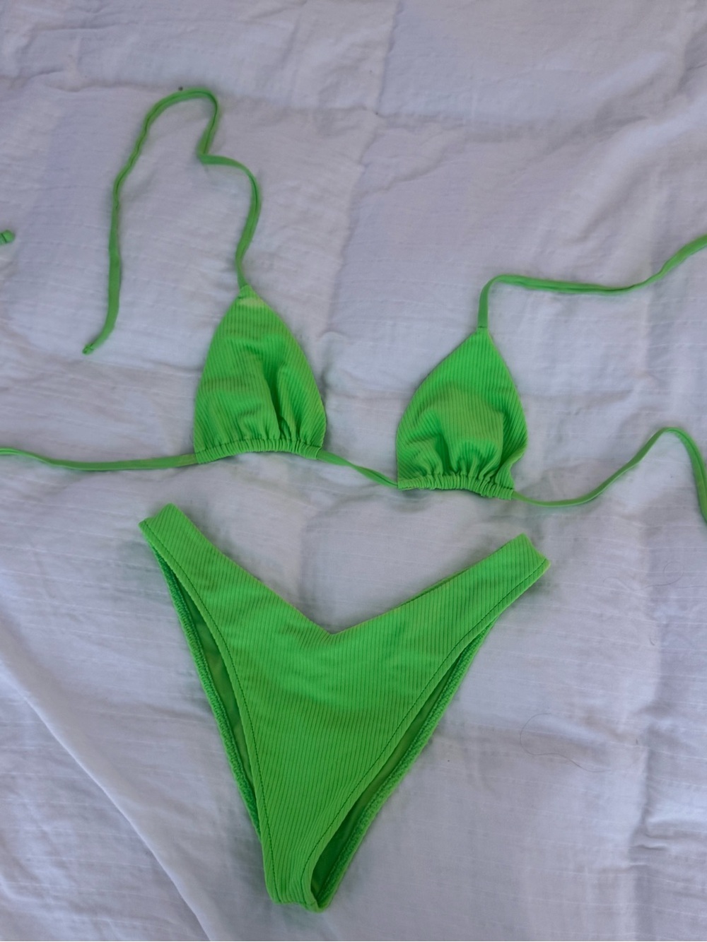 Frankie’s Ribbed Triangle Bikini Set - Picture 2 of 6